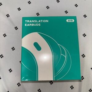 Yellow Gold color AI Translation Earbuds 70H Playtime Digital Display